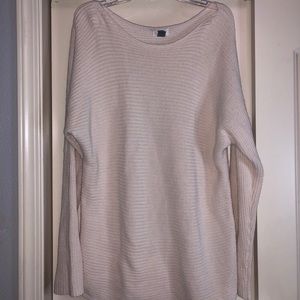 cream oversized knit sweater